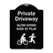 Signmission Designer Series-Private Driveway Slow Down Kids Play Heavy-Gauge Aluminum, 24" x 18", BW-1824-9926 A-DES-BW-1824-9926 - alternate 1